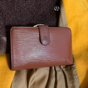 Louis Vuitton Brown Epi Leather Compact Snap Wallet